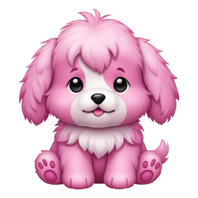 Pink puppy emoji  sticker