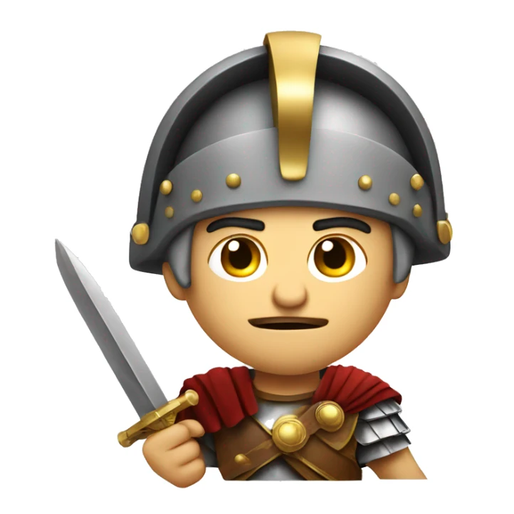 angry roman soldier pointing sword at you sticker