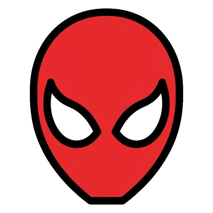 Spider-Man mask sticker