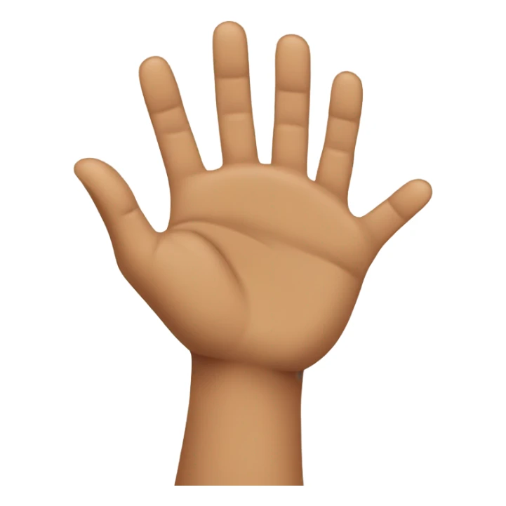 tan hands in a pretty pose with all fingers visable sticker