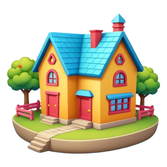 Gible-style little city and small home sticker
