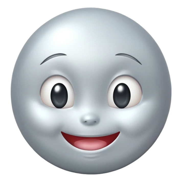 Pearl with happy face sticker