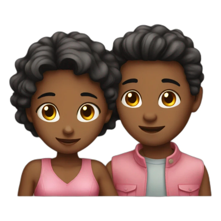 girl and boy secret love sticker