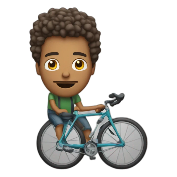 hombre gordo pelo canoso con bicicleta sticker