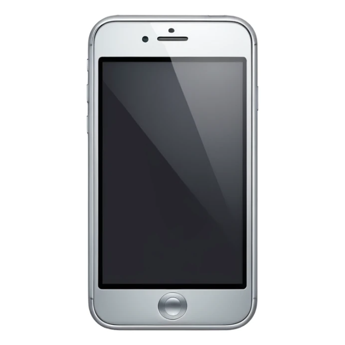 simple smart phone with a blank screen as an ios emoji sticker