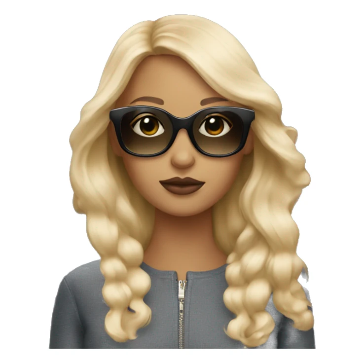 blonde girl in Fendi sunglasses sticker