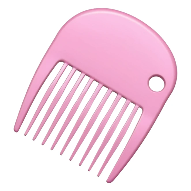 soft pink hair comb sticker