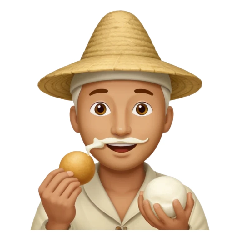 some guy eating 1kg of mozzarella, make it nepalese sticker