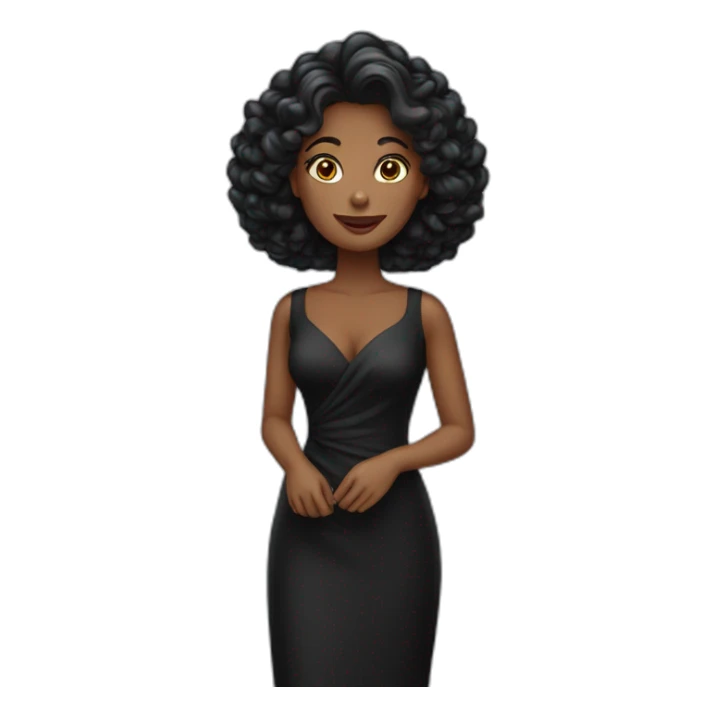 Mulher de vestido preto sticker