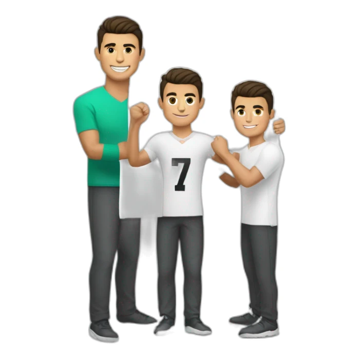 Cristiano Ronaldo holding a sign with Abdul Latif written on it sticker