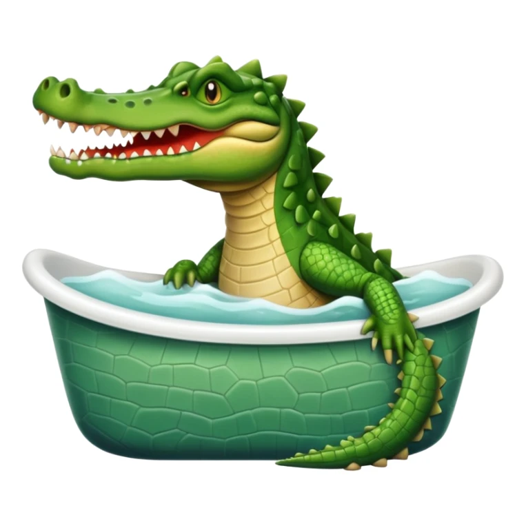 Crocodiles is showing in the bath tub sticker