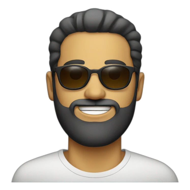 French dude with sunglasses and a trimmed beard sticker
