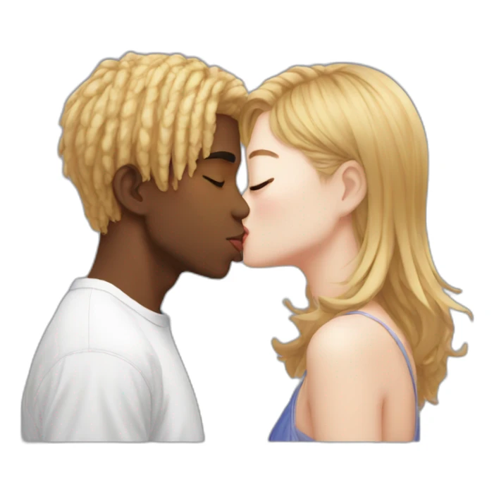 Black Guy Kissing Jeongyeon sticker