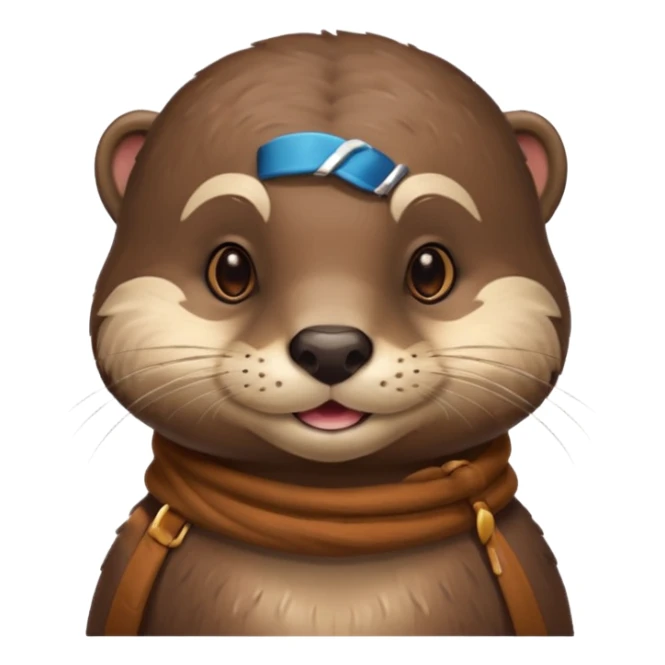 a flirty male otter smirking sticker