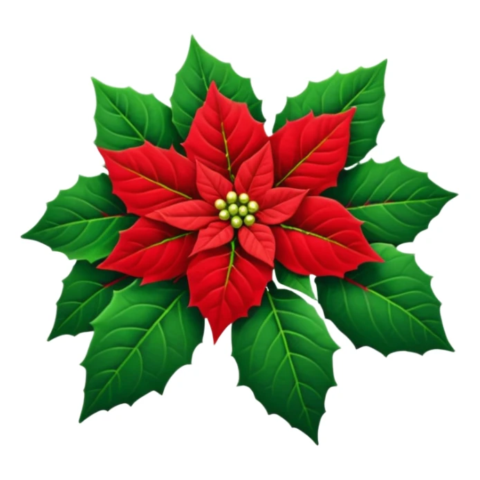 small christmas Poinsettia deco sticker