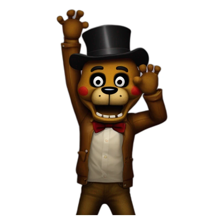 Freddy Fazbear from the hit 2014 indie horror game "Five Nights at Freddys's" dabbing. sticker