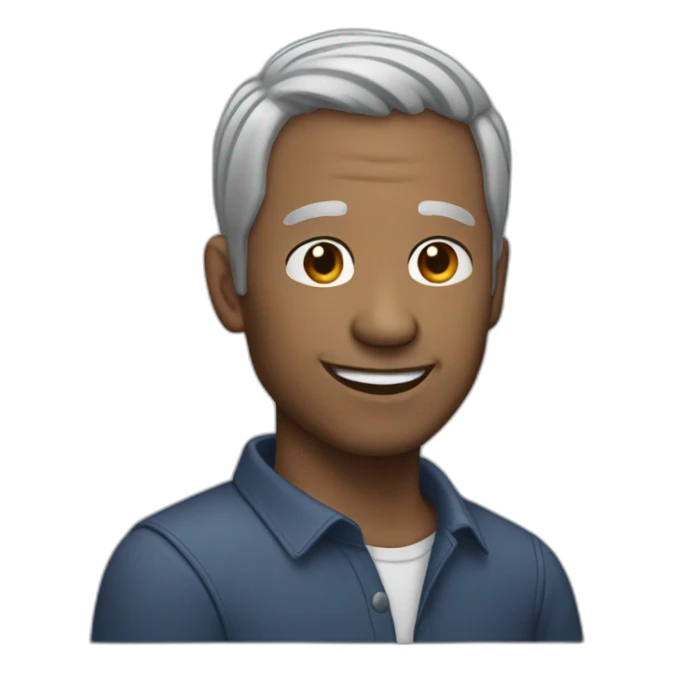 41 years old man with gray hair no mustache sticker