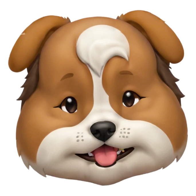 Dog feels relief after stressful situation and wipes brow to remove sweat sticker