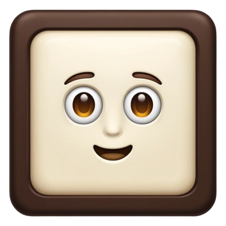 Cream color and dark brown iPad  sticker