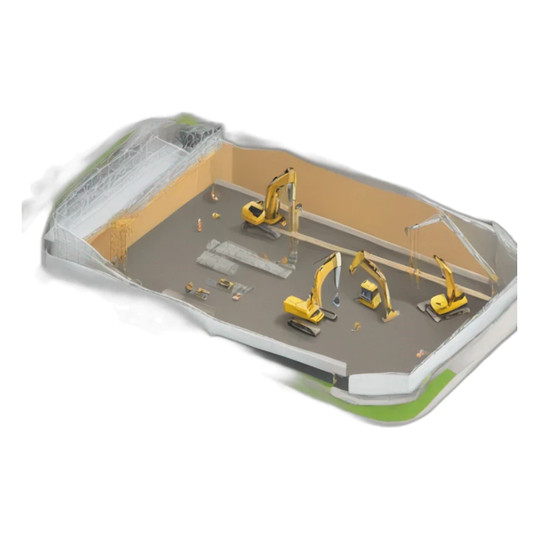 construction yard of a sports facility sticker