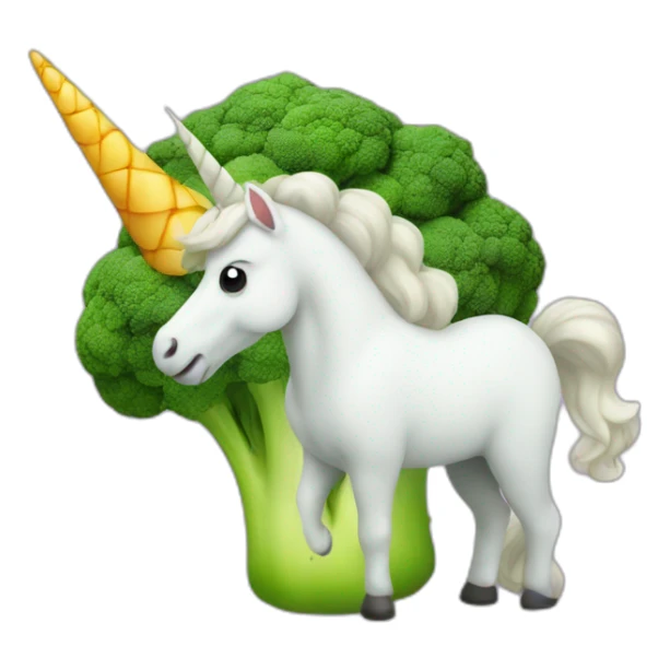 A unicorn in the shape of broccoli sticker