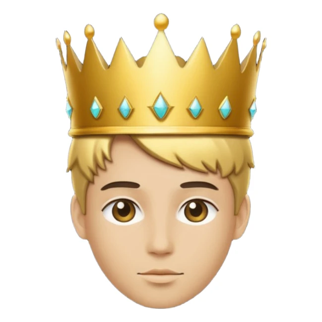 silhouette with a crown above the head sticker