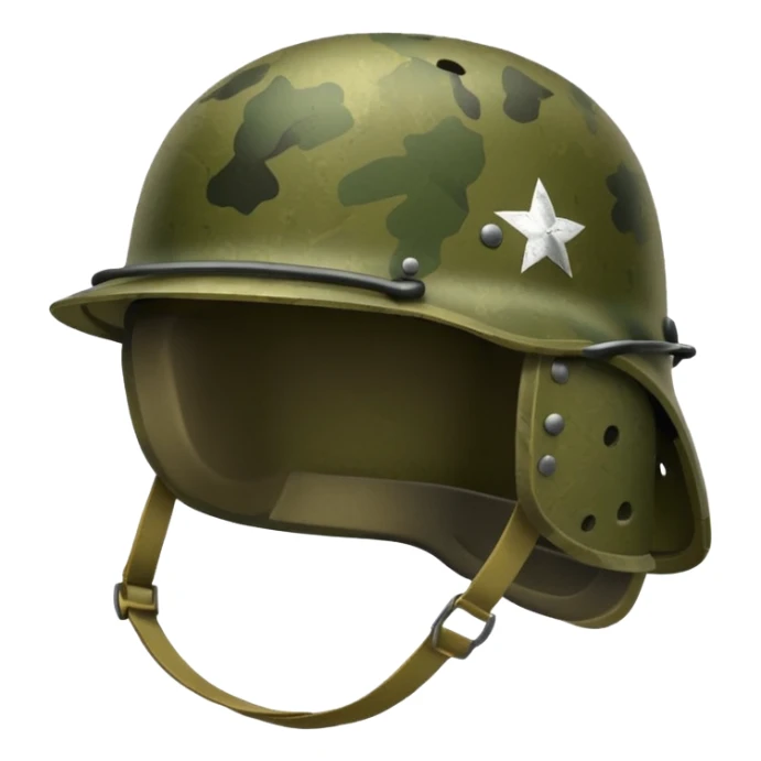 military helmet in camouflage ww2 sticker