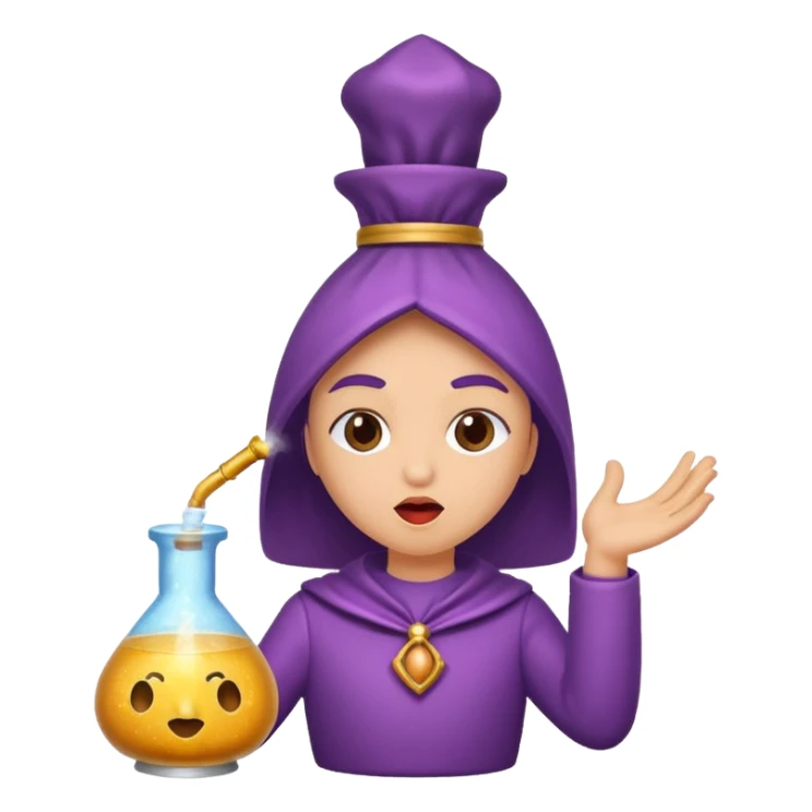 potion maker blowing kiss made of spark dust sticker