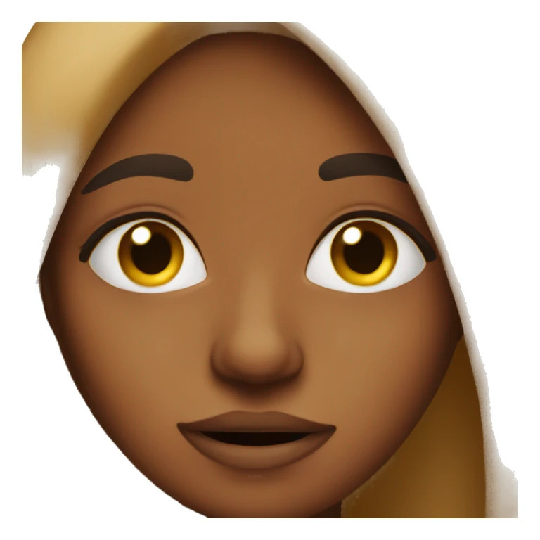 Brown skinned Girl-covering-nose-bad-smell- sticker