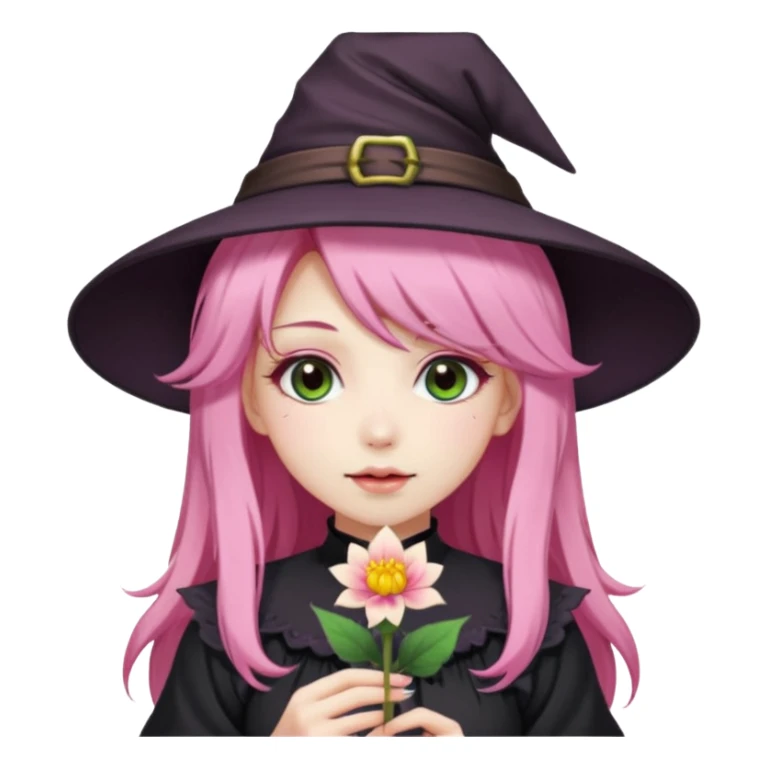 Pink Hime Gyaru Witch Flower Girl sticker