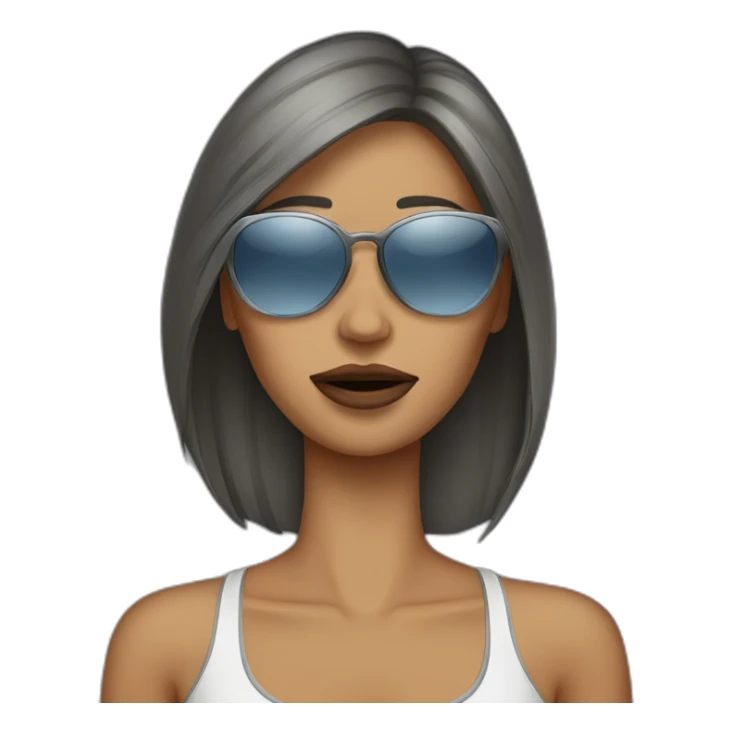 a woman crying while wearing sunglasses to look cool sticker
