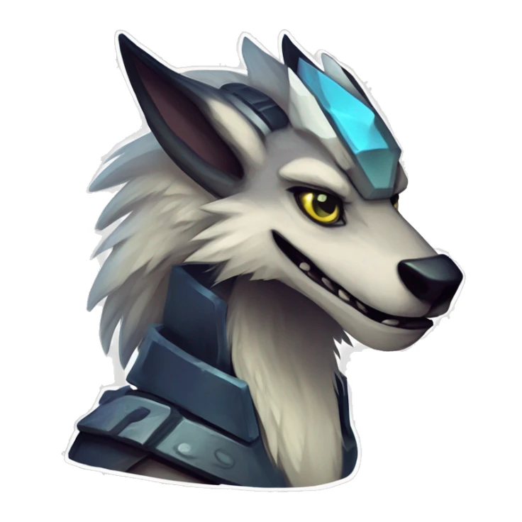 Cute Protogen-vernid-sergal-wickerbeast by griffsnuff & LiLaiRa & Falvie sticker