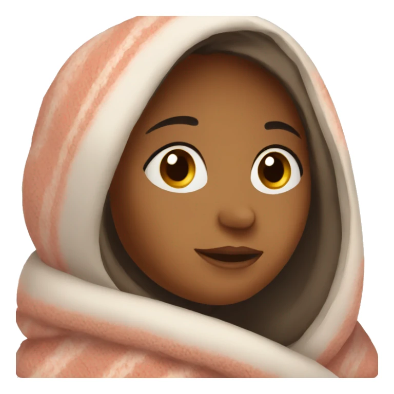 girl in cozy in blankets sticker