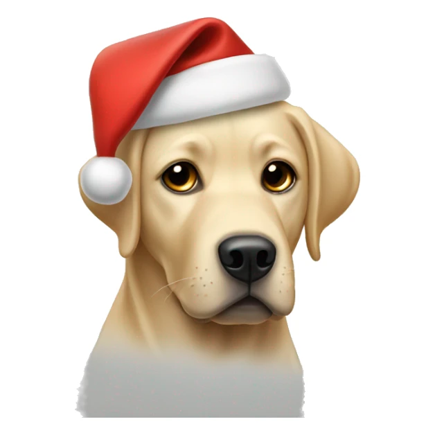 Labrador wear christmas hat sticker