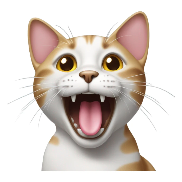 Cat sticking tongue out and shaking head sticker