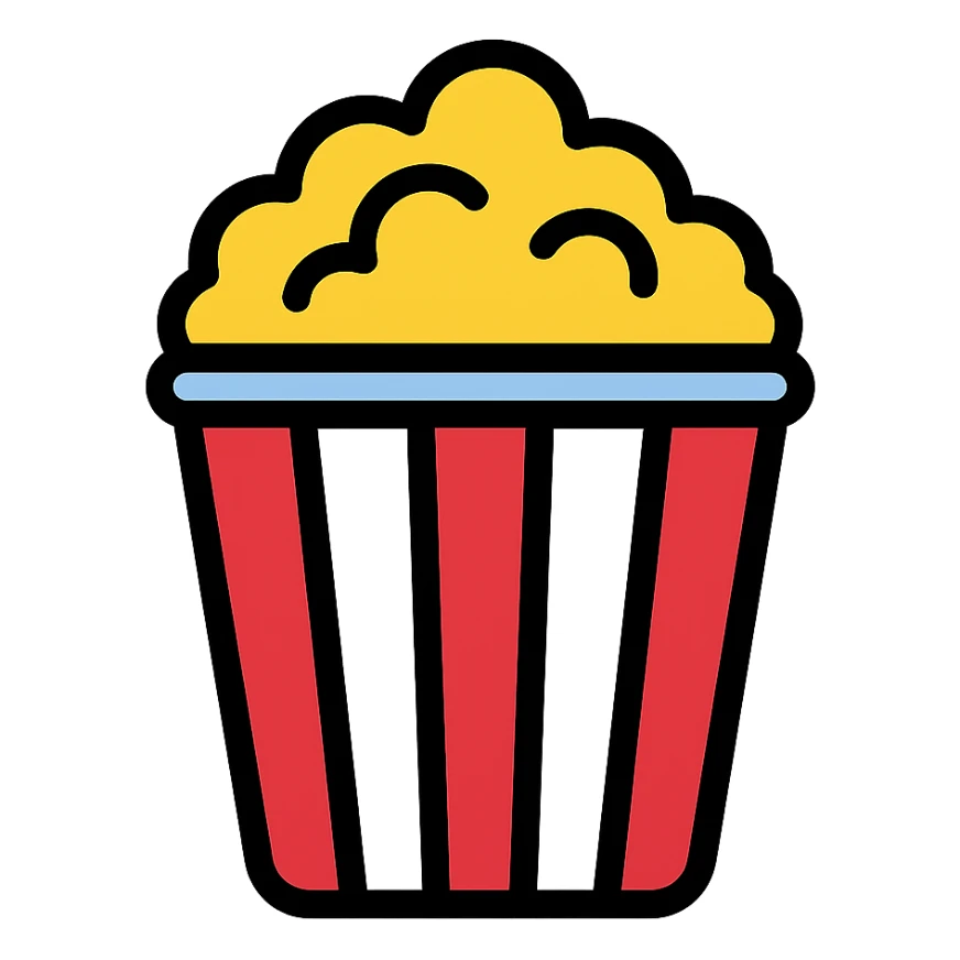 popcorn emoji style modern icon sticker