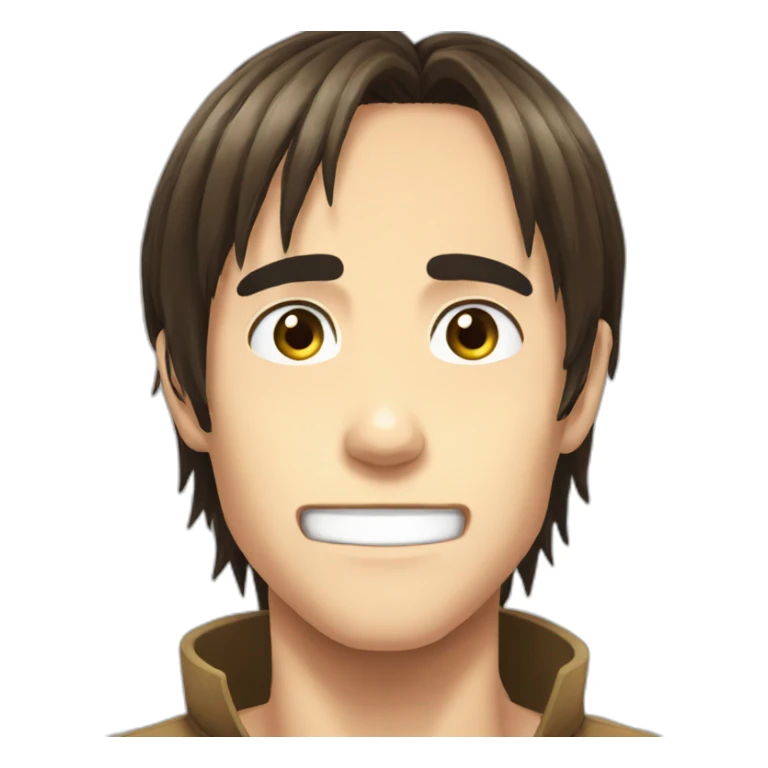 Eren yaeger long hair sticker