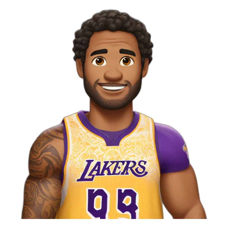 moana wearing lakers jerssey sticker