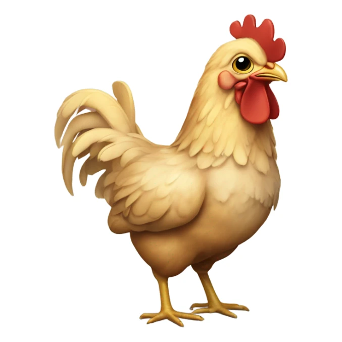 Chicken celebrating New Years 2025 sticker