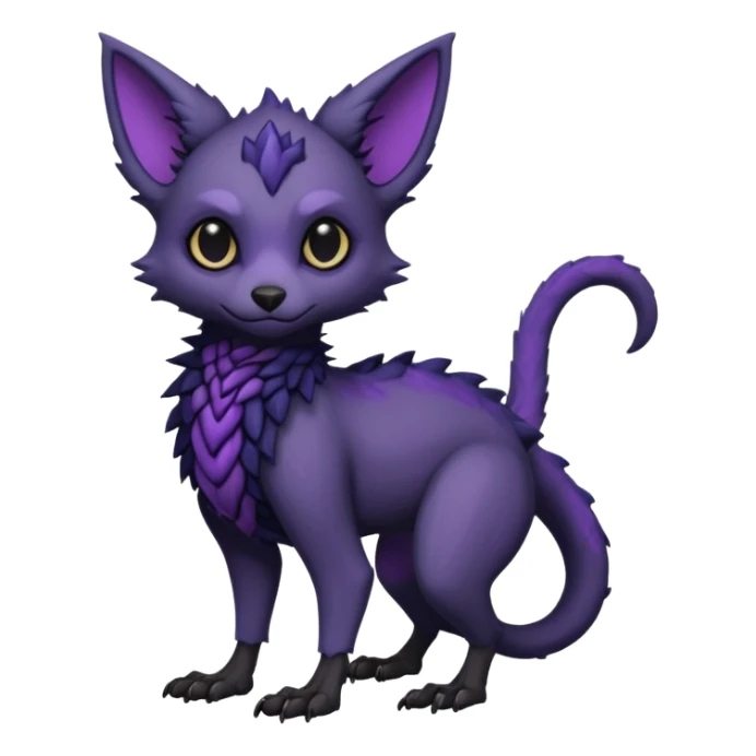 black gothic Trico-hybrid-creature dark purple (full body) sticker
