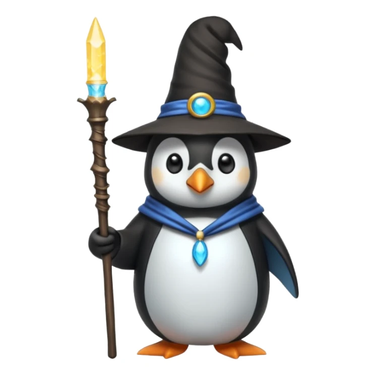 Penguin Wizard sticker