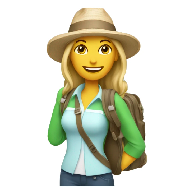 female vacation expert travel sticker