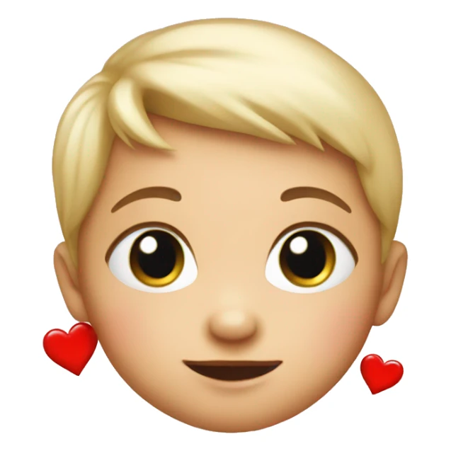 Cute baby with Heart sticker