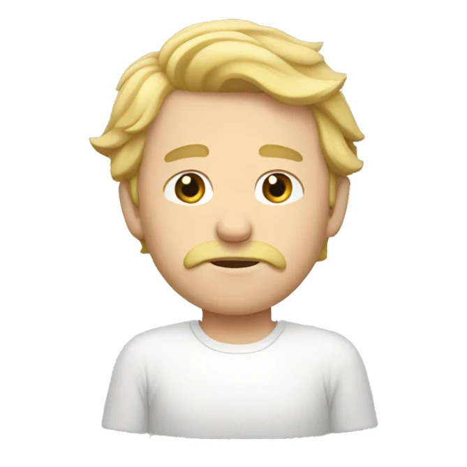 white man who scratches his chin sticker