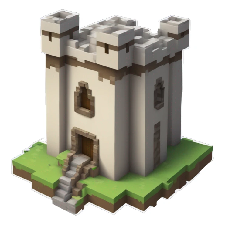 minecraft casle sticker