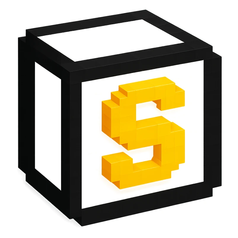 generate logo for my ai company that contains "s" letter, take as a reference notion's logo, but dont copy 100%, use notion's colors sticker