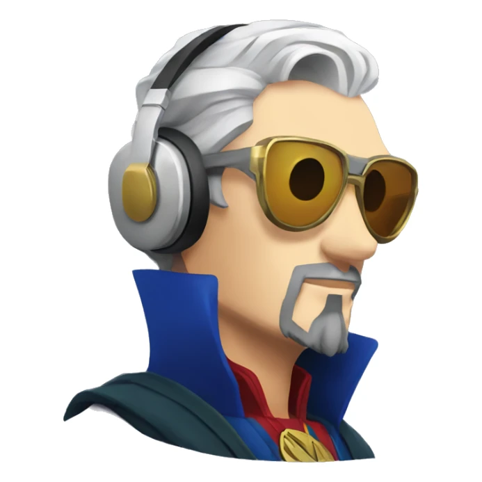 doctor strange listening to music sticker