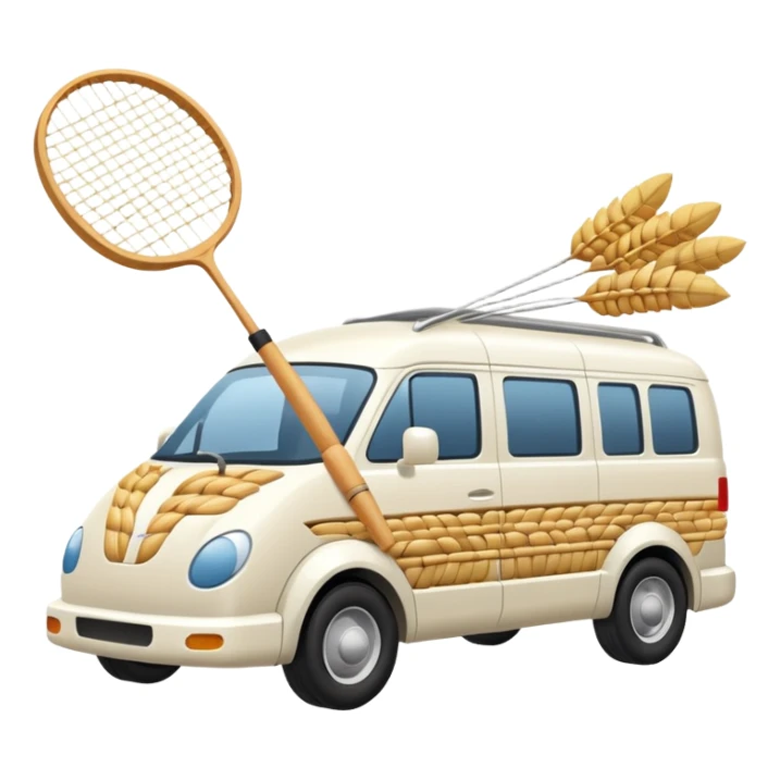 badminton shuttle made of wheat sticker