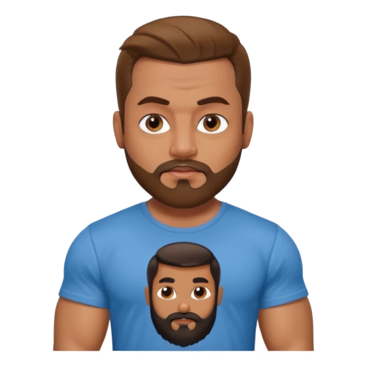 a pretty bratz that looks like Salman Khan, bearded, wearing a tshirt, muscular sticker