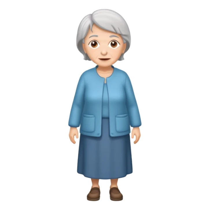old woman full body sticker